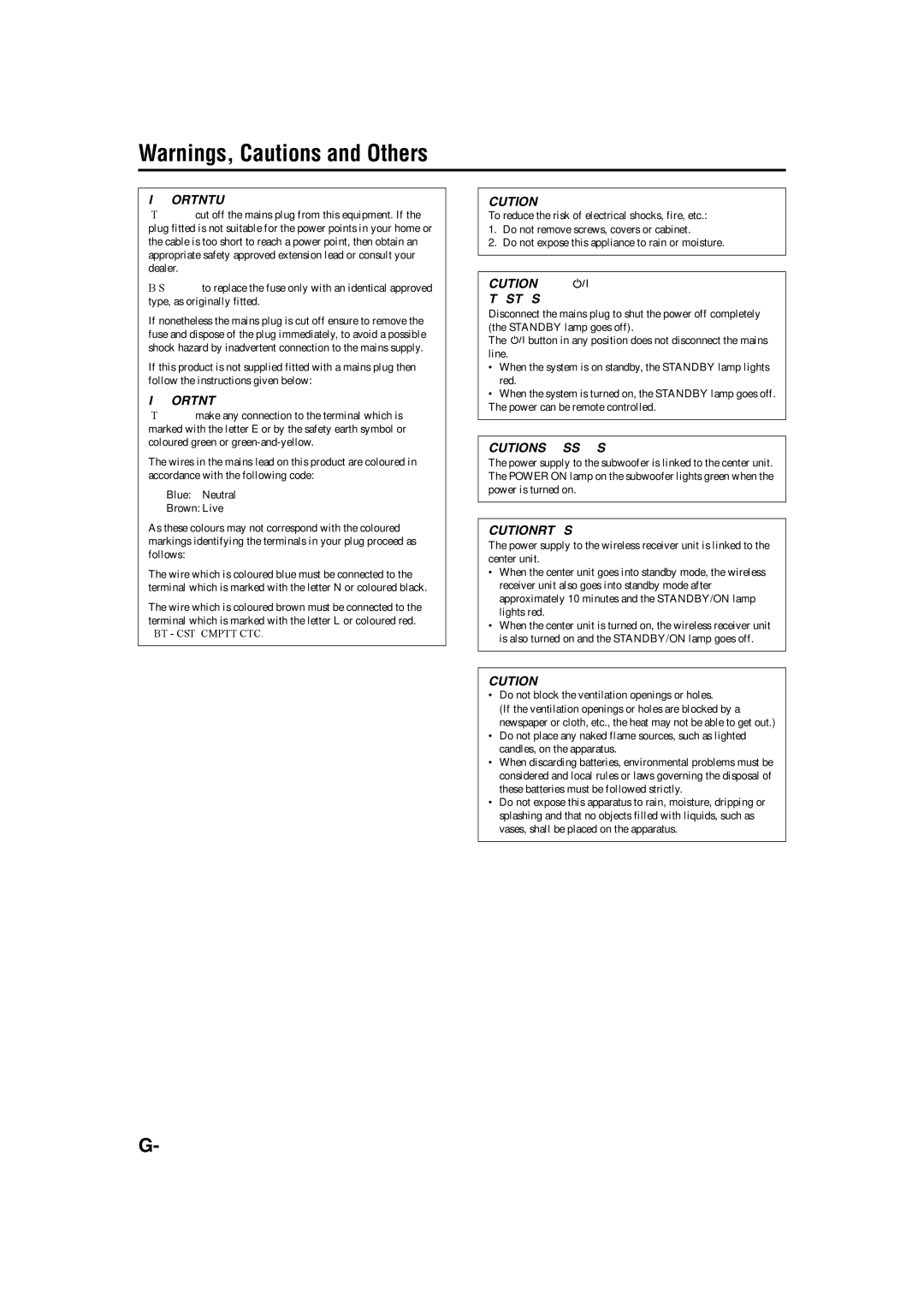 JVC LVT1150-003B manual Important for the U.K 