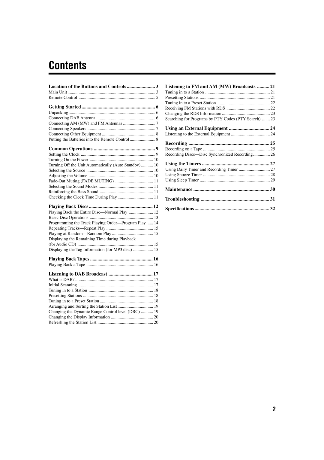 JVC LVT1266-001A manual Contents 