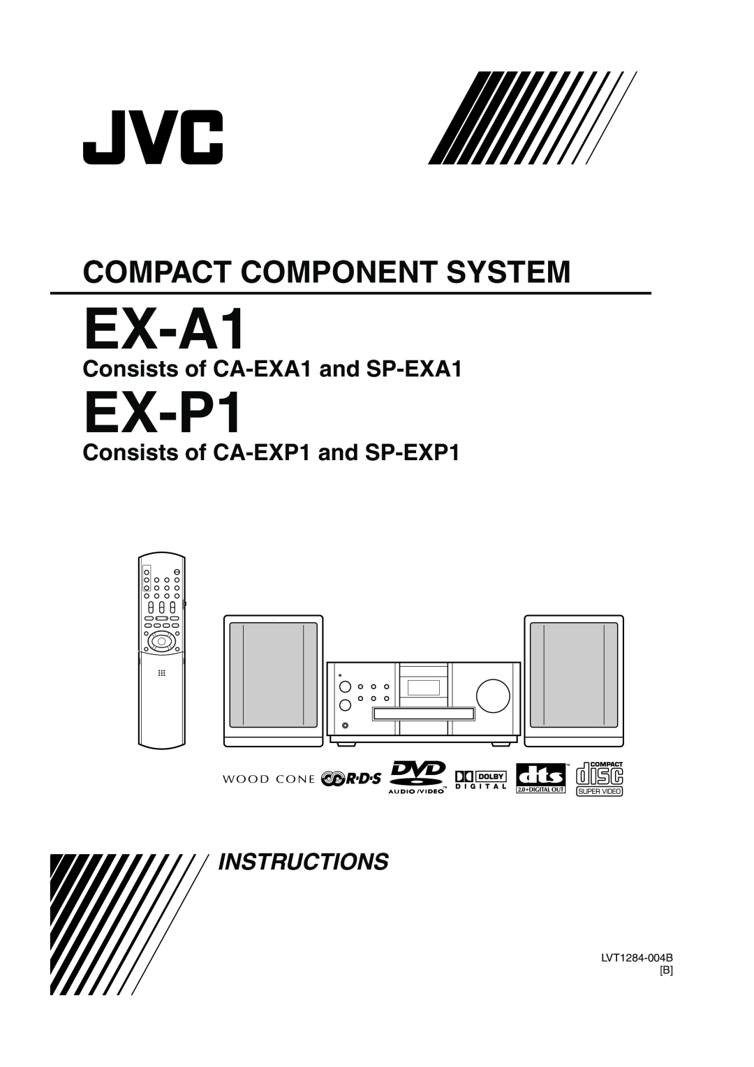 JVC LVT1284-004B manual Consists of CA-EXA1and SP-EXA1, Consists of CA-EXP1and SP-EXP1, EX-A1, EX-P1, Instructions 