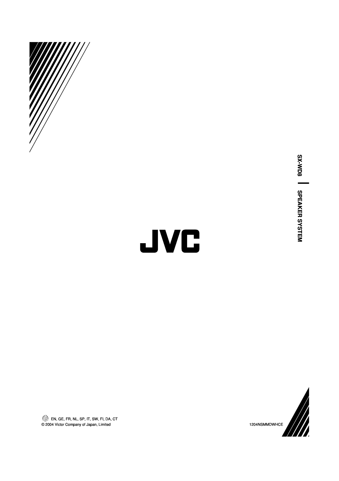JVC LVT1293-002A manual SX-WD8SPEAKER SYSTEM, En, Ge, Fr, Nl, Sp, It, Sw, Fi, Da, Ct, Victor Company of Japan, Limited 