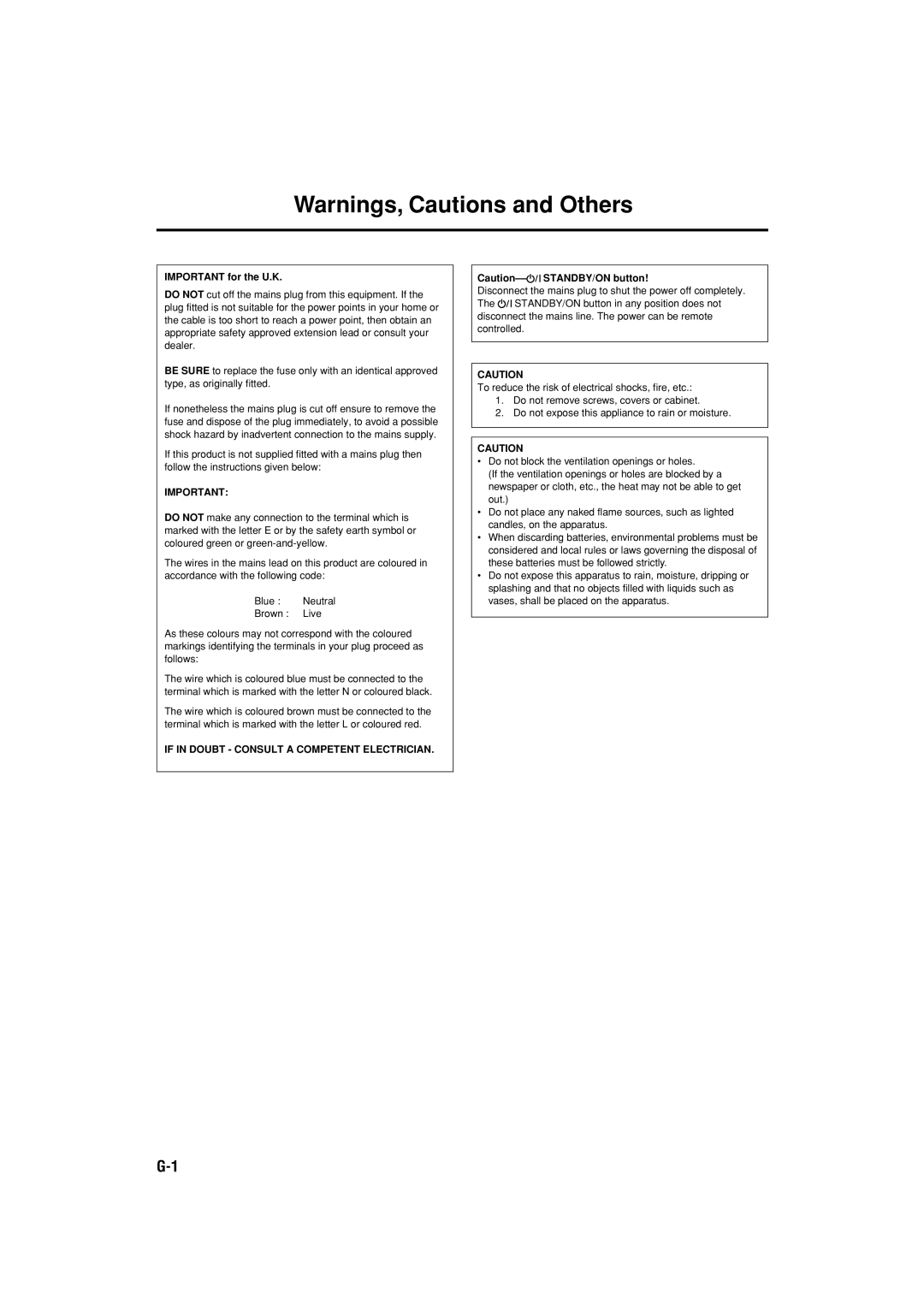 JVC LVT1306-007A manual Important for the U.K, If in Doubt Consult a Competent Electrician 