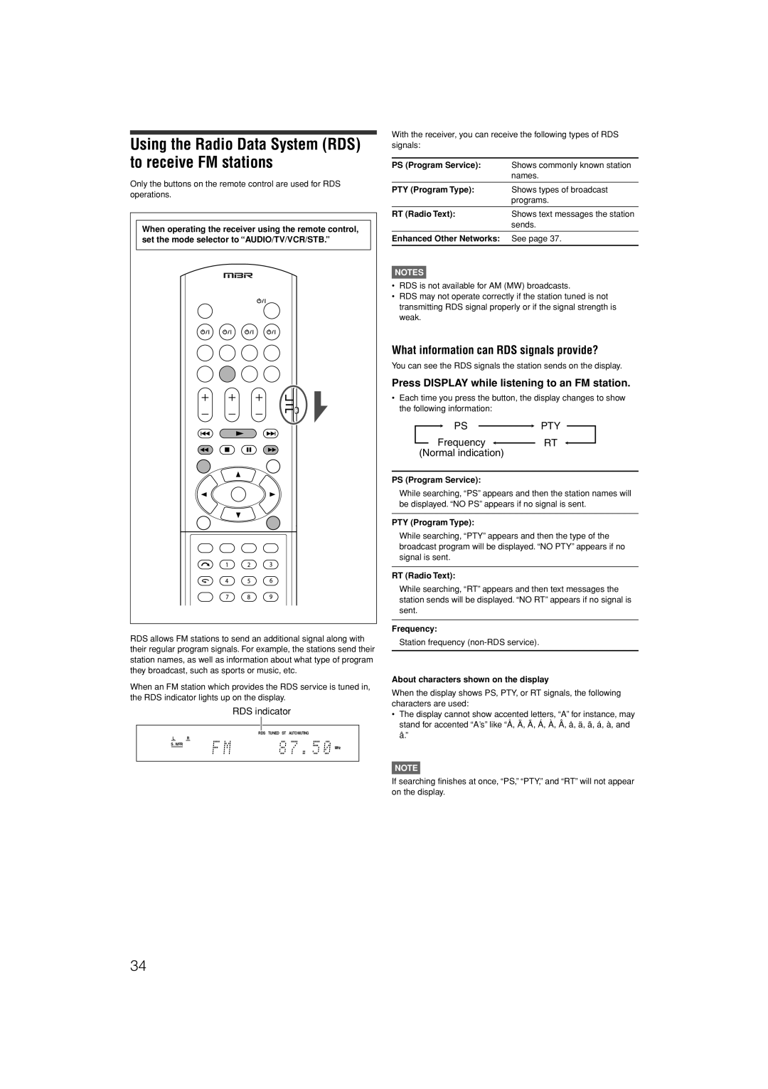 JVC LVT1306-007A manual Using the Radio Data System RDS to receive FM stations, What information can RDS signals provide? 