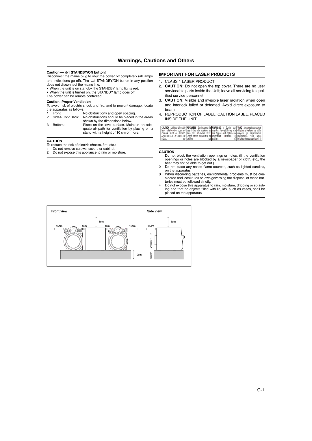 JVC 0205NYMCREBET, LVT1343-006A, SP-MXKC4 manual Important for Laser Products 