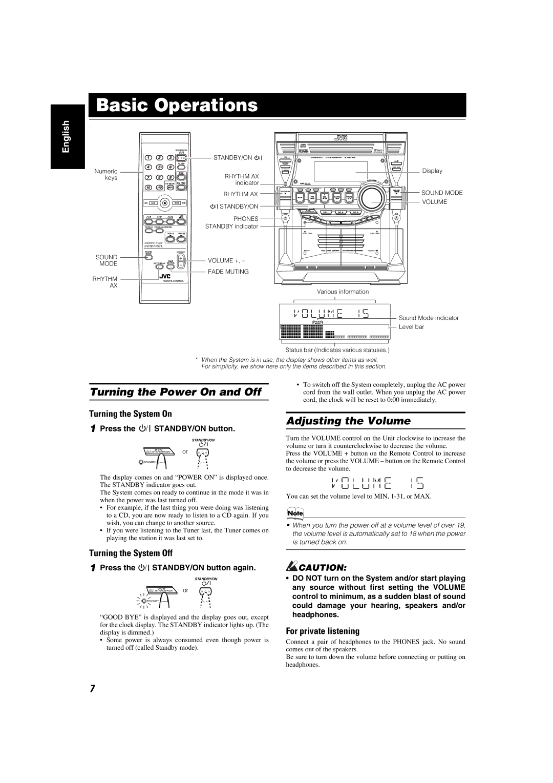 JVC LVT1343-006A, SP-MXKC4, 0205NYMCREBET manual Basic Operations 