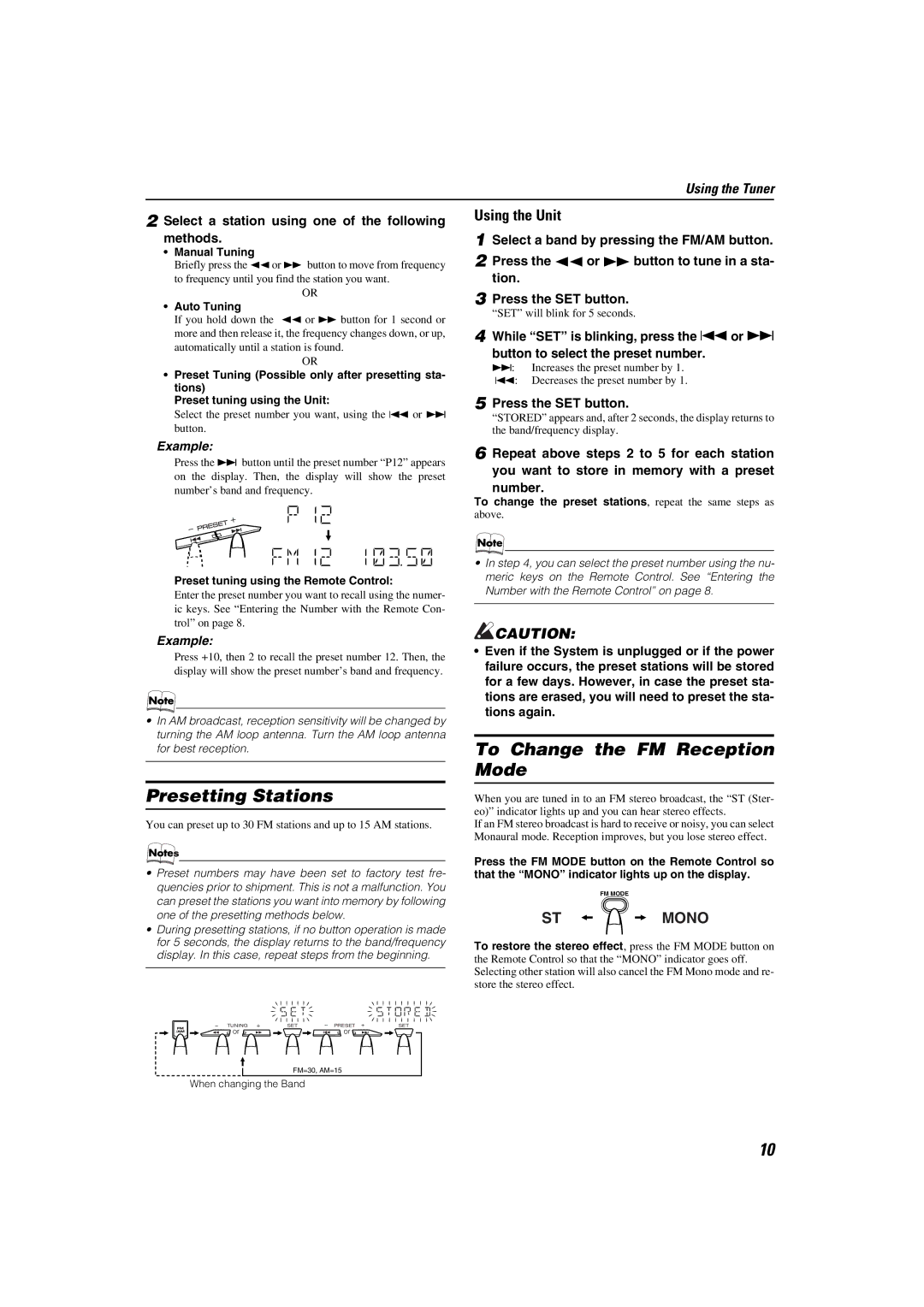 JVC 0205NYMCREBET, LVT1343-006A, SP-MXKC4 manual Presetting Stations 