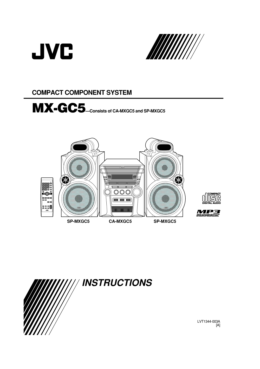 JVC SP-MXGC5, LVT1344-003A, 0405MWMMDWBET manual Instructions 