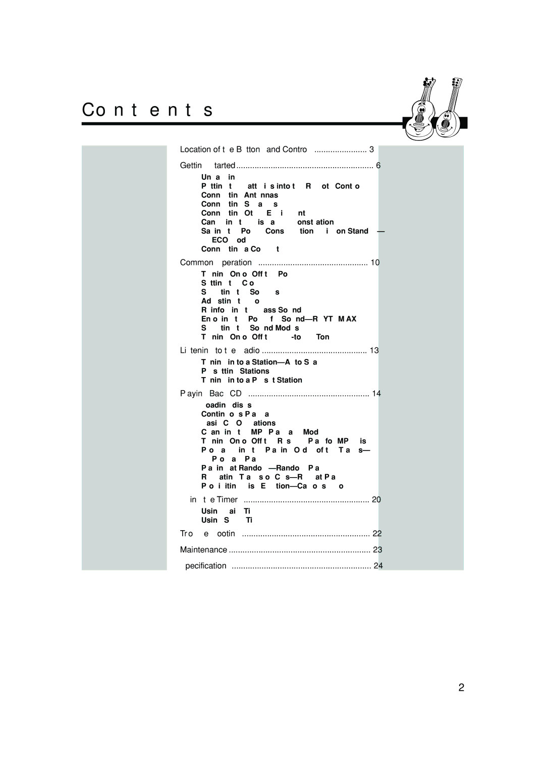 JVC 0405MWMMDWBET, LVT1344-003A, SP-MXGC5 manual Contents 