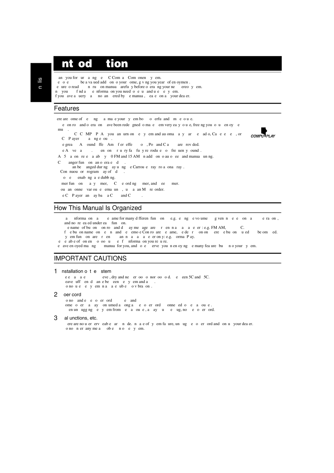 JVC SP-MXKC2, LVT1346-006A, 0505NYMCREBET manual Introduction, Features, How This Manual Is Organized 