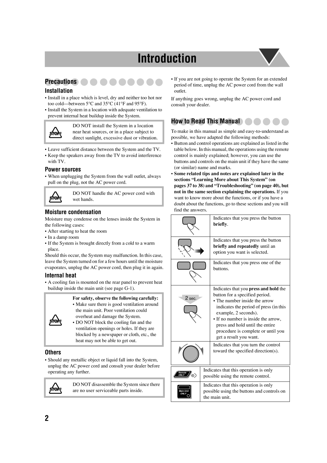 JVC CA-FSGD7, LVT1348-001C, SP-FSGD7, 0305MWMMDWBET manual Introduction, Precautions, How to Read This Manual 