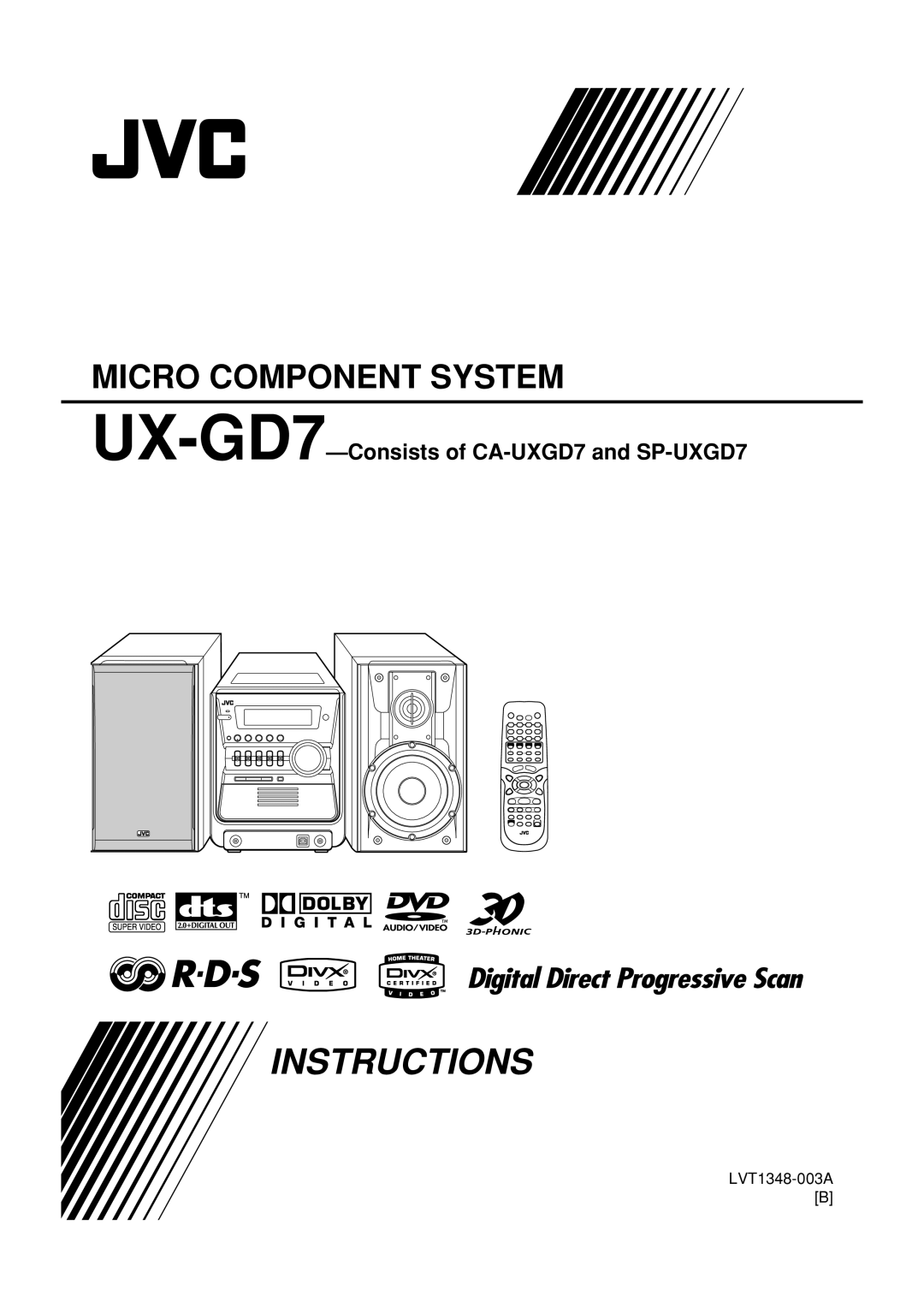 JVC LVT1348-003A manual Instructions 