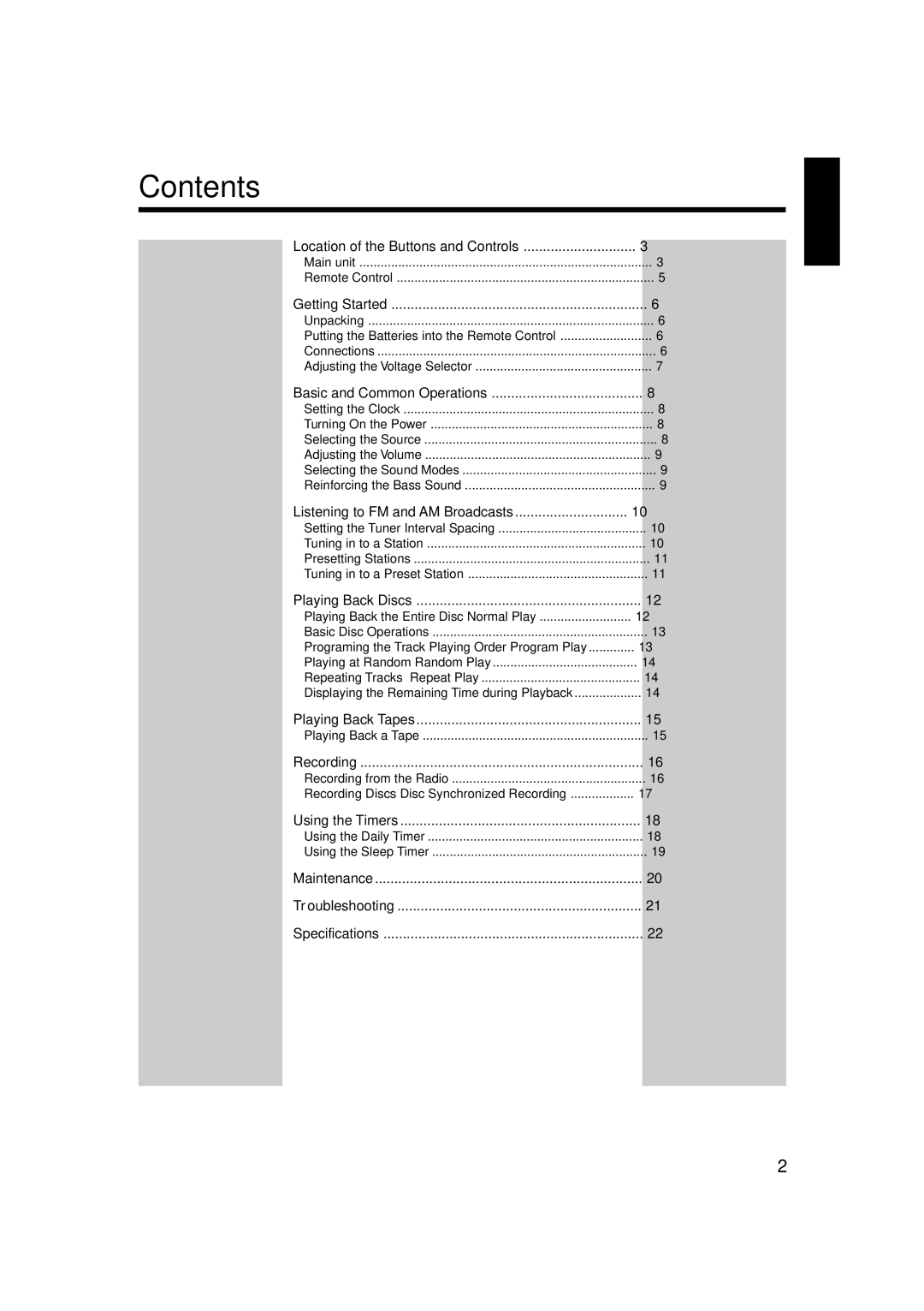 JVC LVT1356-005A manual Contents 