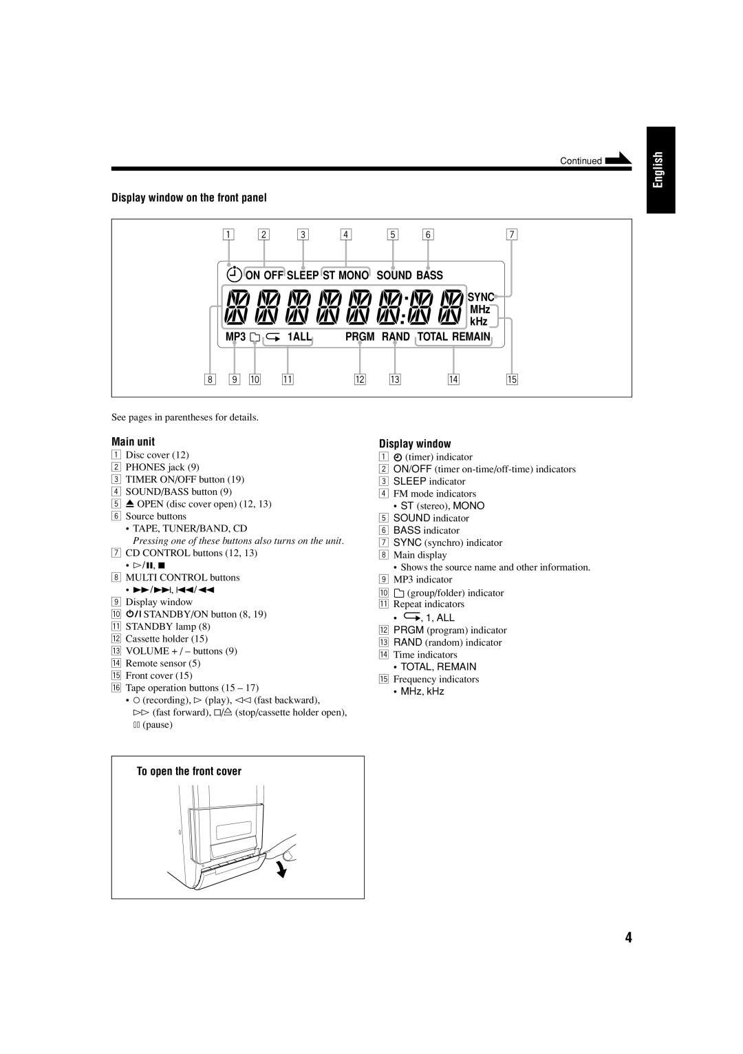 JVC LVT1356-005A manual 8 9 p, English 
