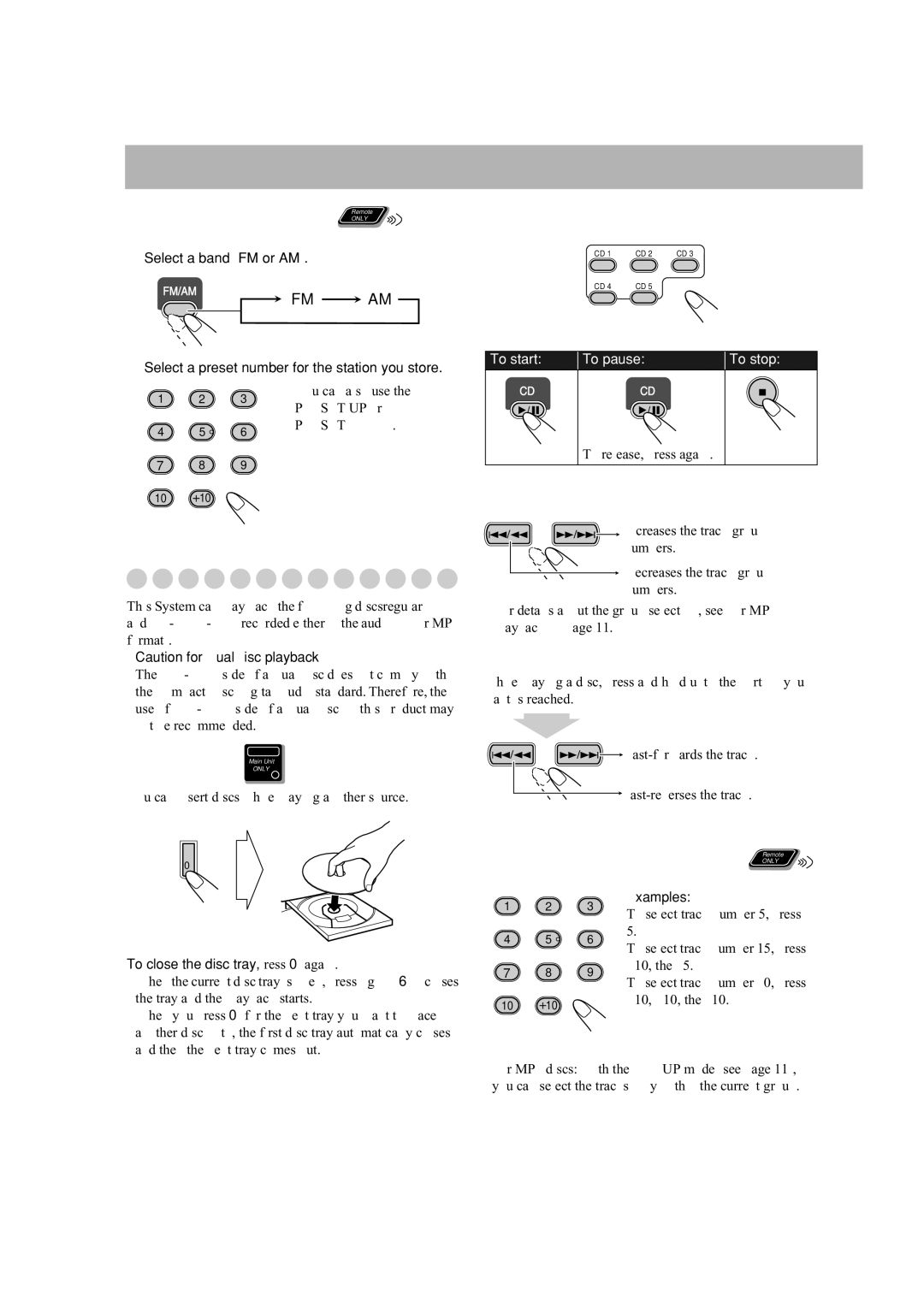 JVC LVT1358-001A manual Playing Back a Disc 