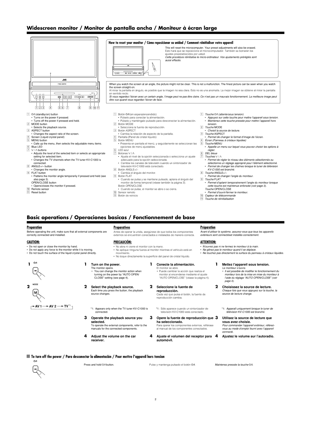 JVC LVT1484-001B manual Preparation, Preparativos, Préparation 