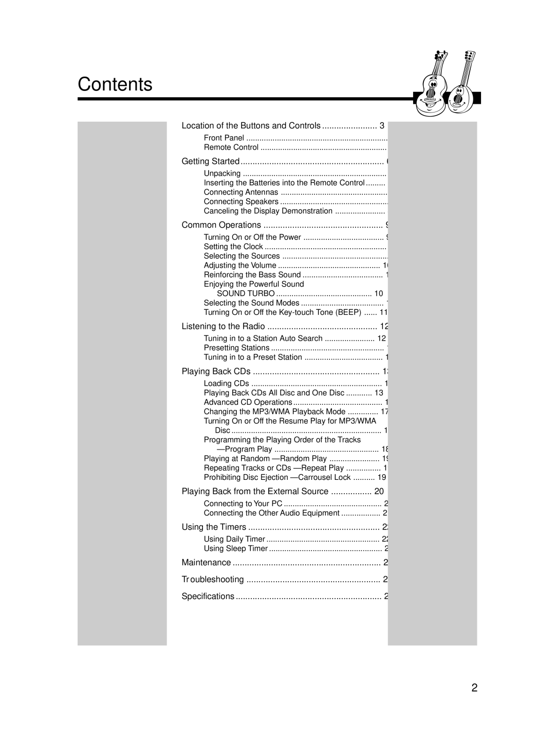 JVC 0406KMMBICSAM, LVT1541-004A, SP-MXC55 manual Contents 