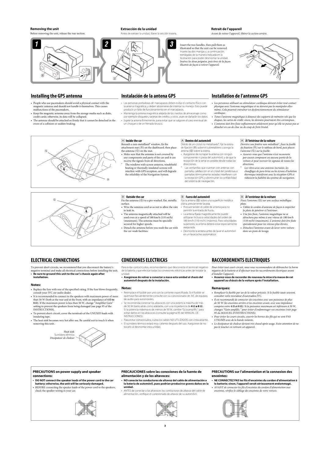 JVC LVT1627-001A manual Electrical Connections 