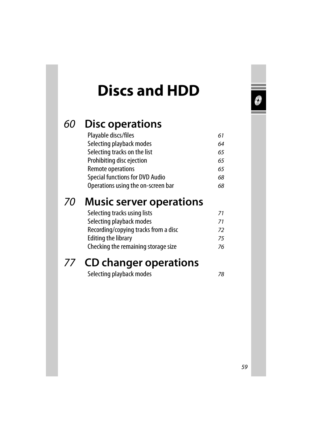 JVC LVT1627-001A manual Discs and HDD 