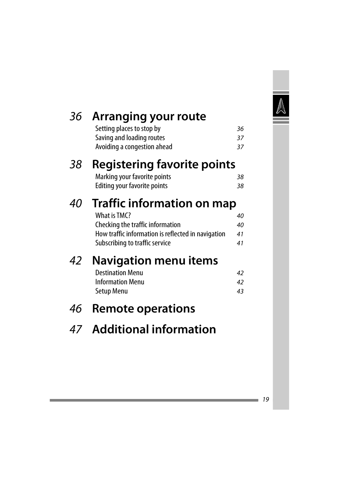 JVC LVT1627-001A manual Arranging your route 