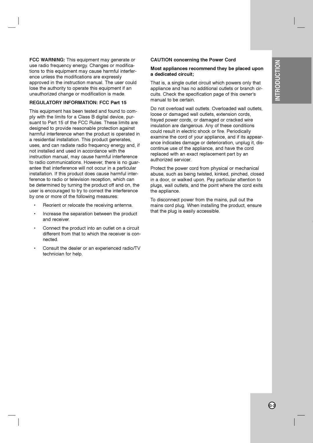 JVC LVT2013-001A manual Regulatory Information FCC Part 