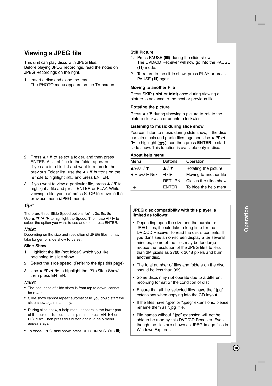 JVC XV-THG31, LVT2051-002A, SP-THG51F, SP-THG61C manual Viewing a Jpeg file 