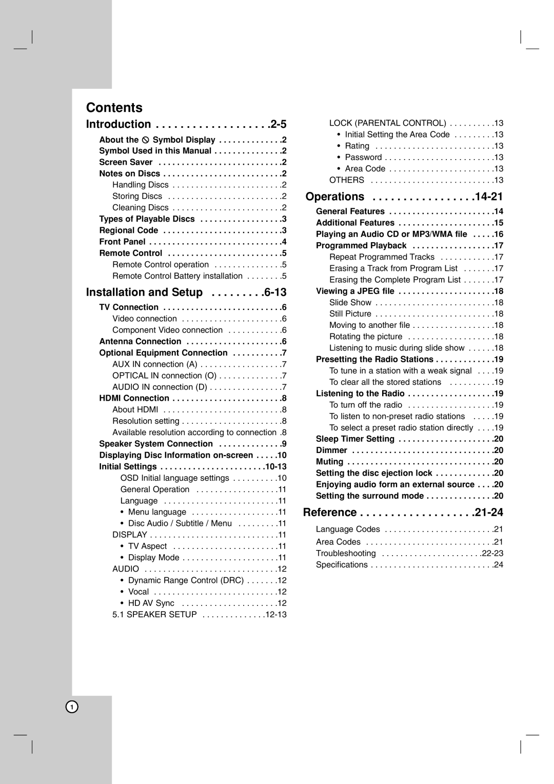 JVC LVT2051-002A, XV-THG31, SP-THG51F, SP-THG61C manual Contents 