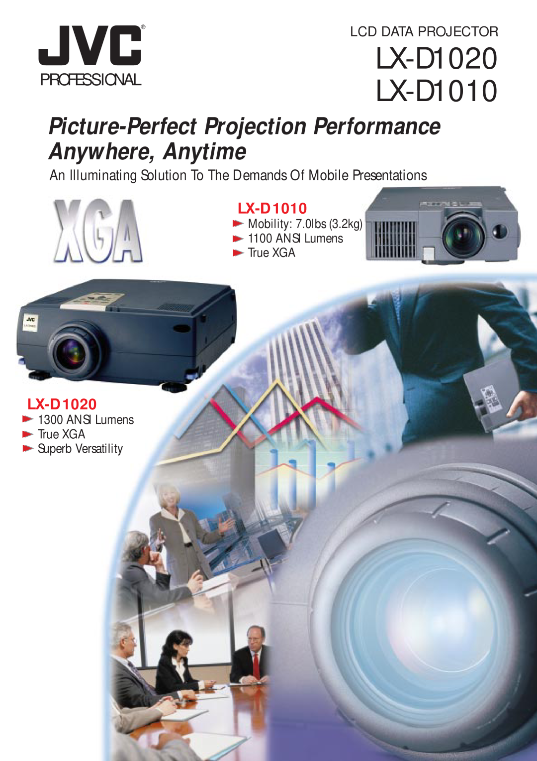 JVC manual LX-D1020 LX-D1010, Picture-Perfect Projection Performance Anywhere, Anytime, Professional 