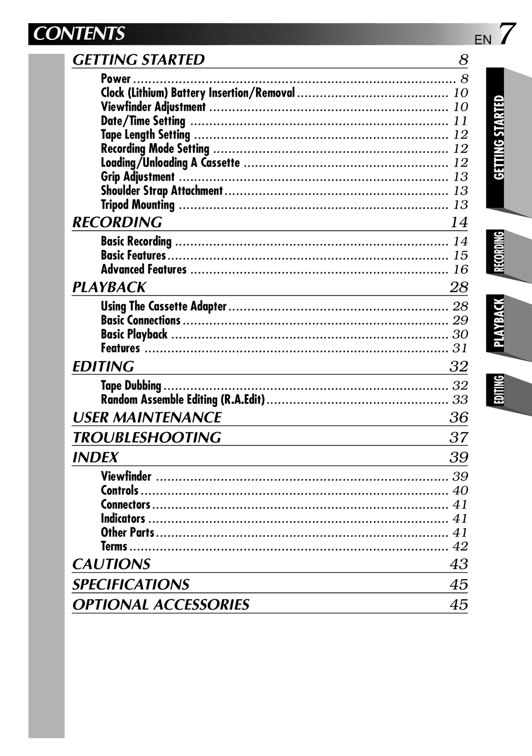 JVC 0397TOV*UN*YP, LYT0002-018A manual Contents 