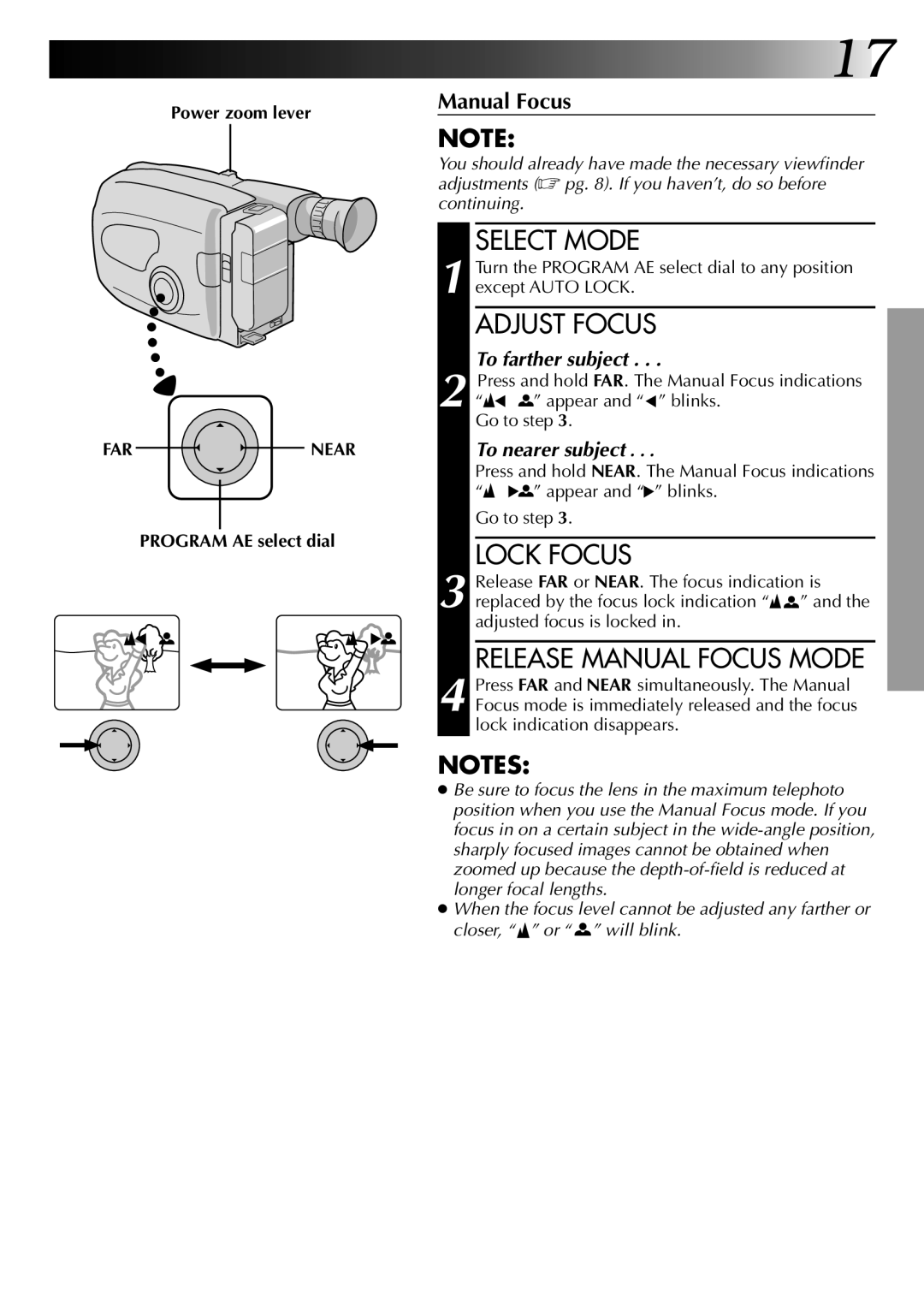 JVC LYT0002-020B specifications Power zoom lever 