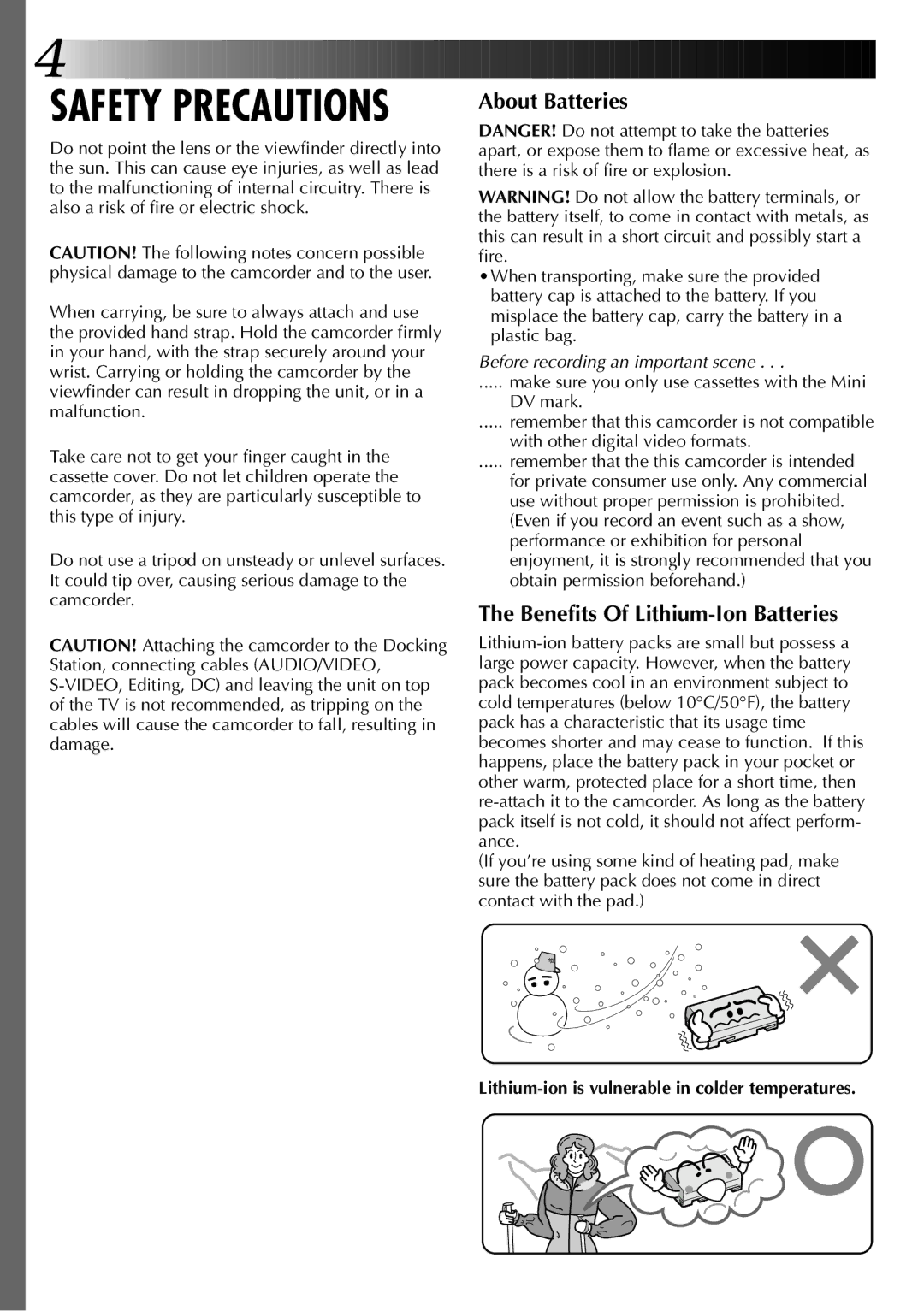 JVC LYT0002-0A1A specifications Safety Precautions 