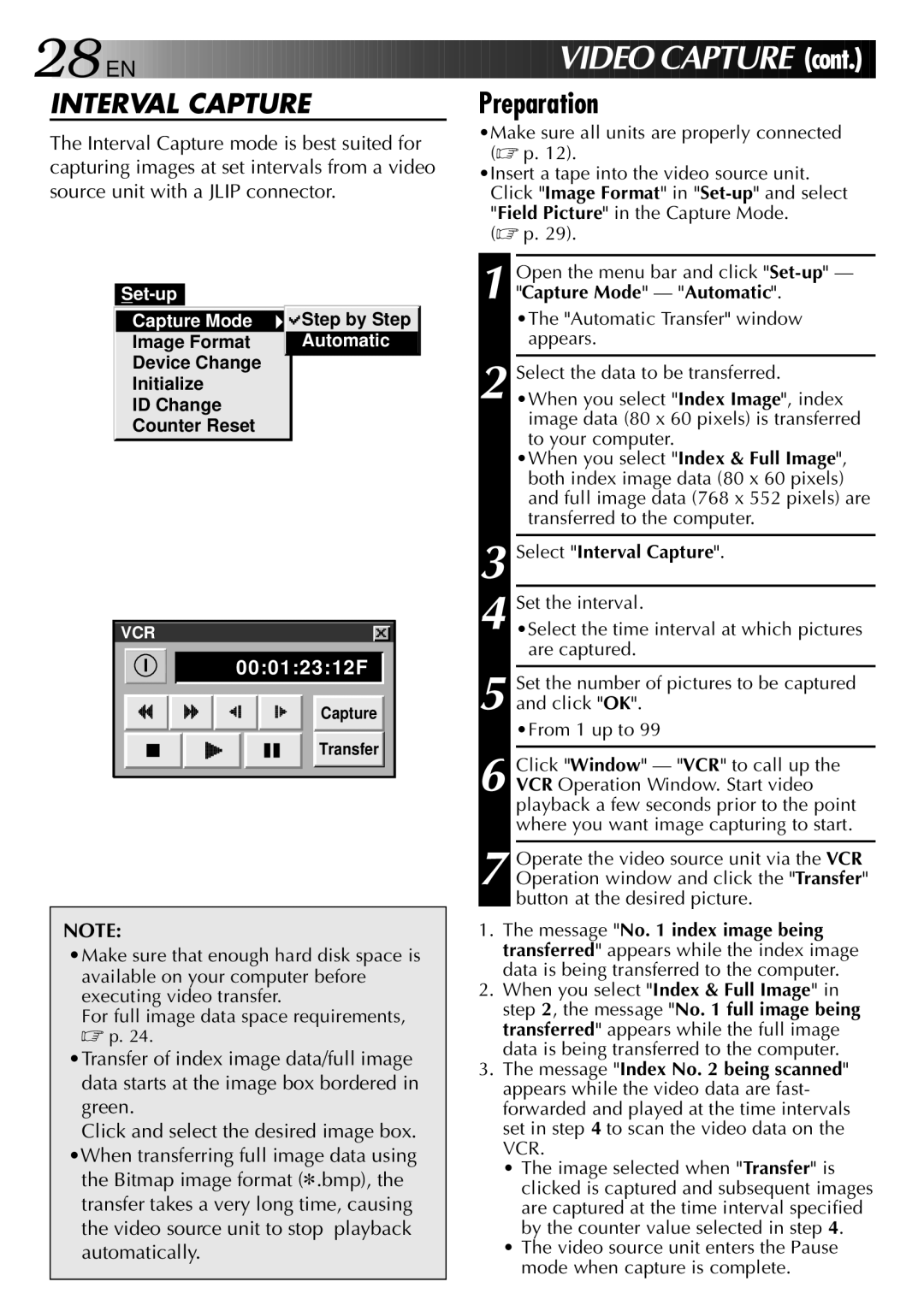 JVC LYT0002-0H6B, 0397MKV*UN*SN manual Interval Capture, Automatically 