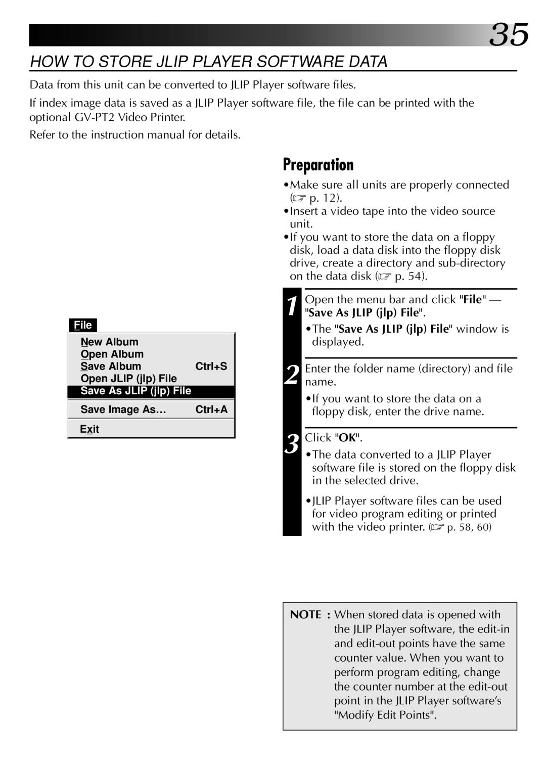 JVC 0397MKV*UN*VP, LYT0002-0J9A manual HOW to Store Jlip Player Software Data, Save As Jlip jlp File window is displayed 