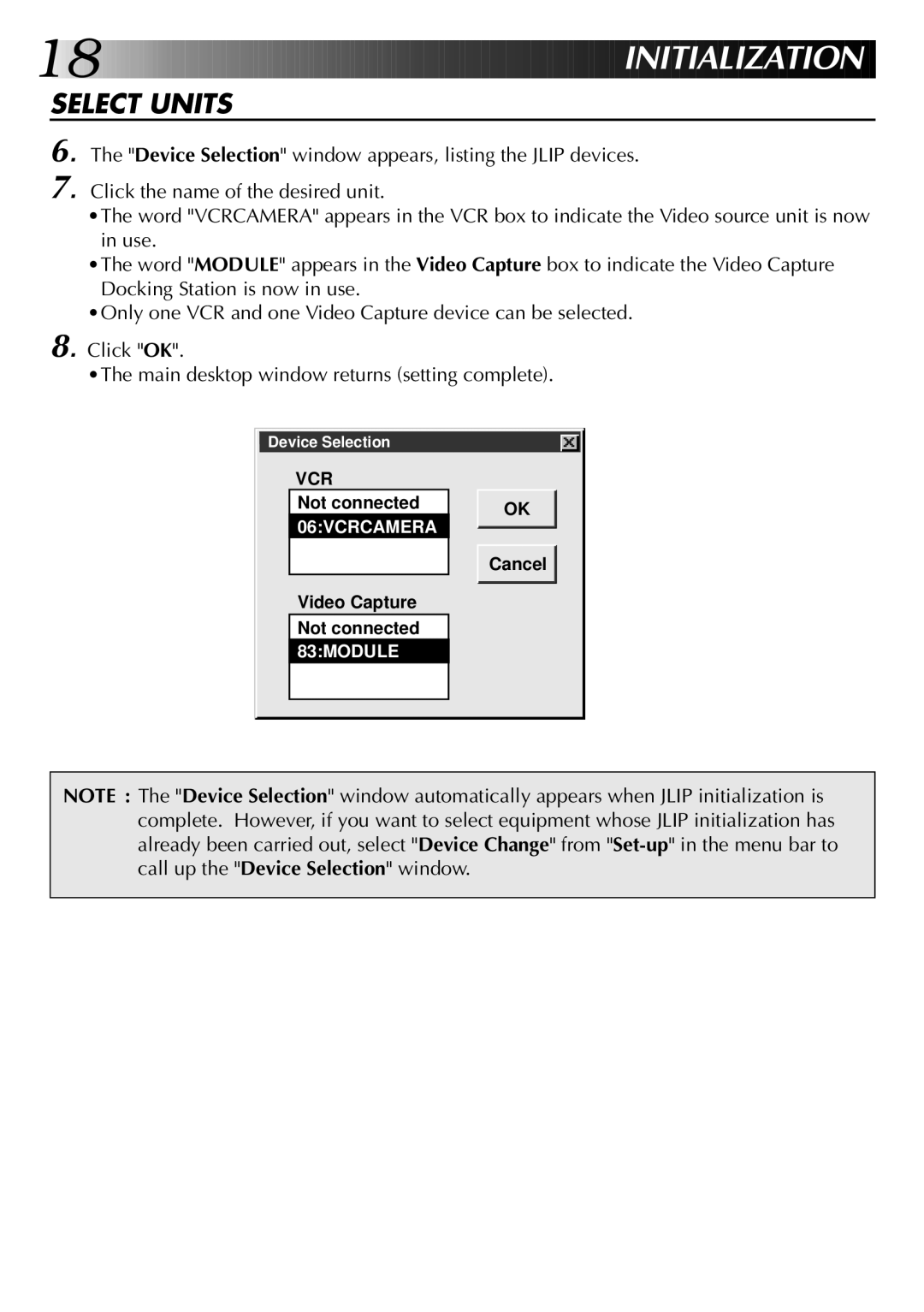 JVC LYT0002-0M1B, GV-DS1, 0397MKV*UN*YP manual Itiali ZA Tion, Select Units 