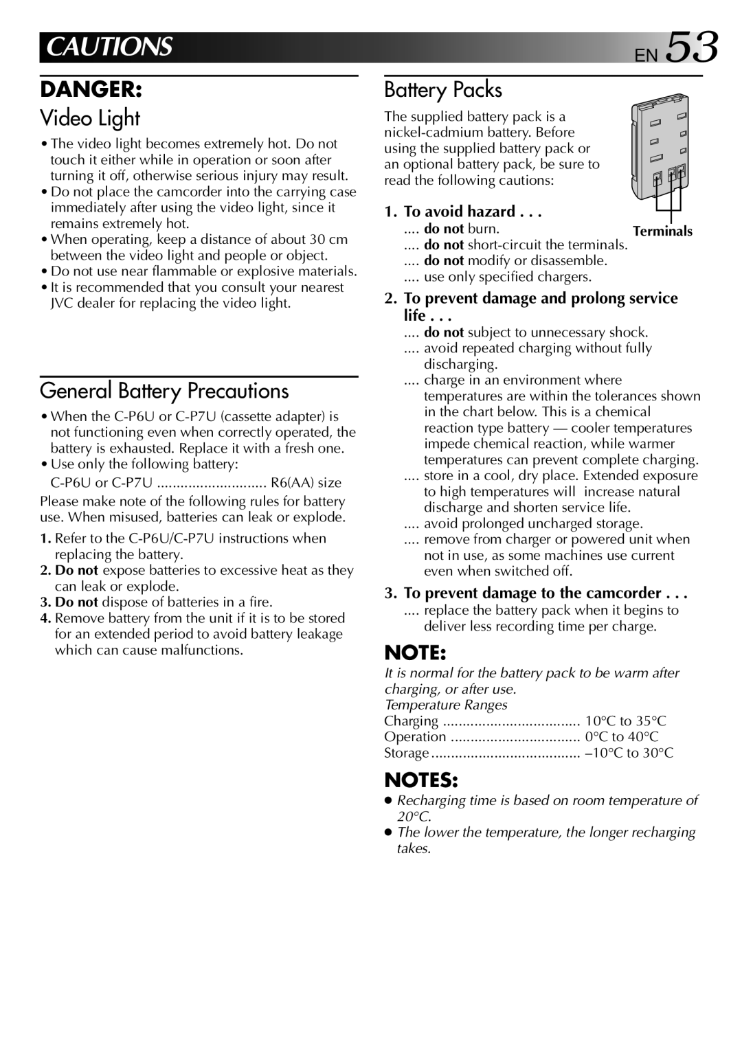 JVC LYT0002-0P1A specifications Do not use near flammable or explosive materials, Do not burn 