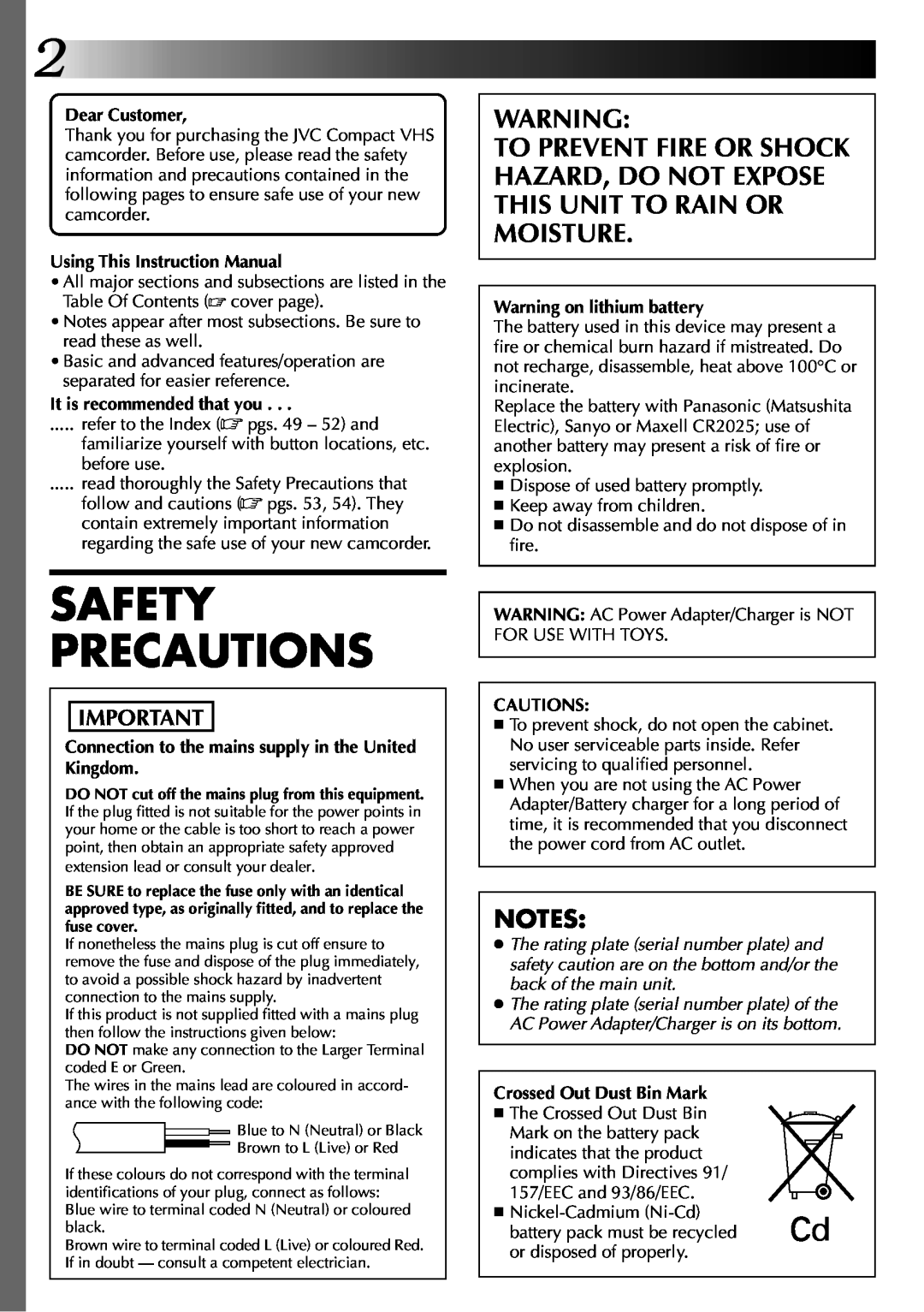JVC LYT0002-0Q4A Safety Precautions, Dear Customer, Using This Instruction Manual, It is recommended that you, Cautions 