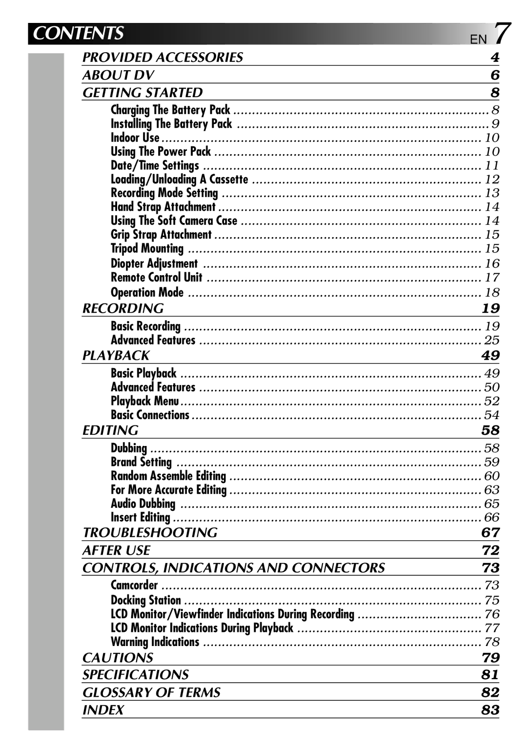 JVC LYT0002-0S4A manual Contents 