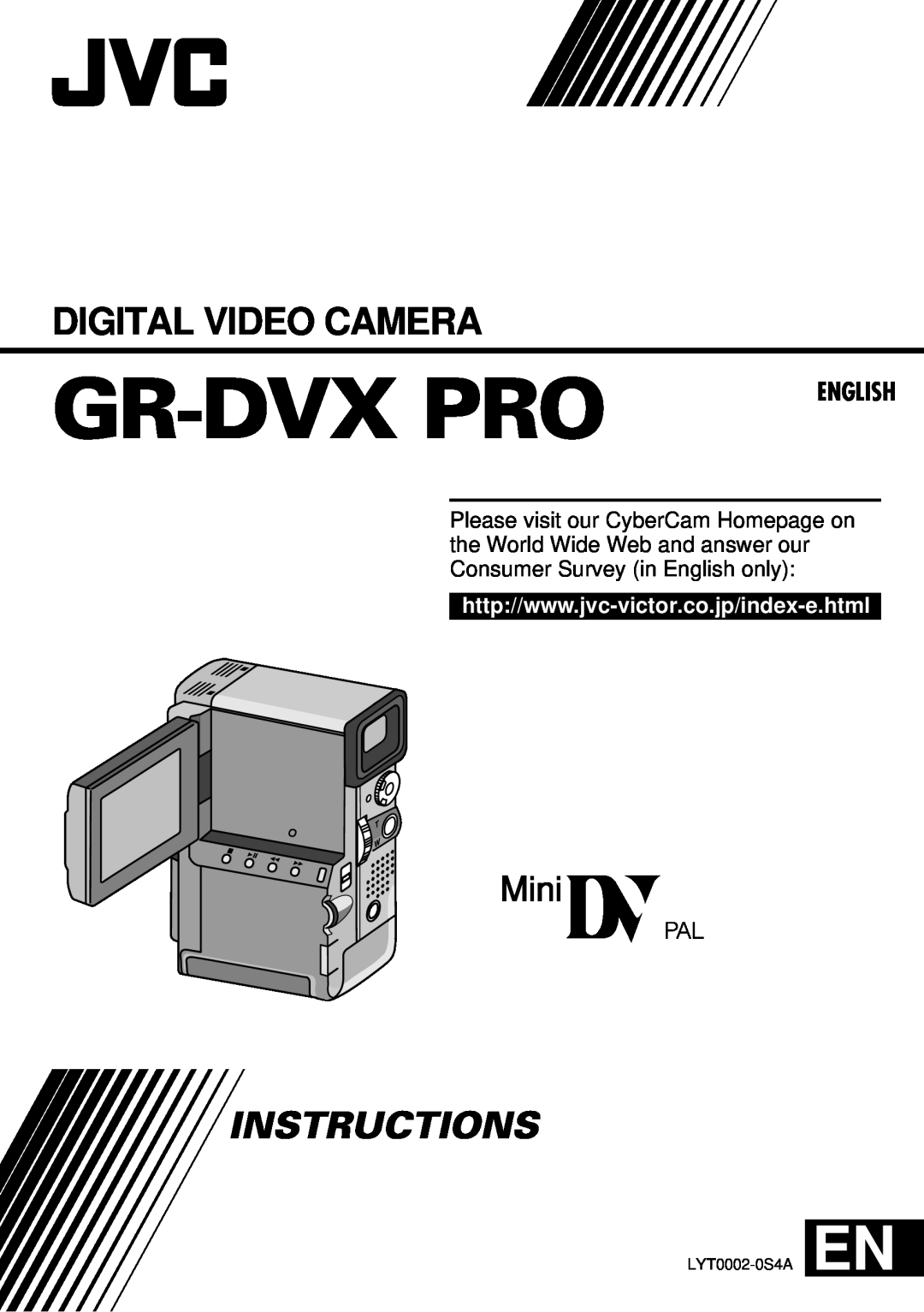 JVC manual Gr-Dvx Pro, Digital Video Camera, Instructions, English, LYT0002-0S4A EN 