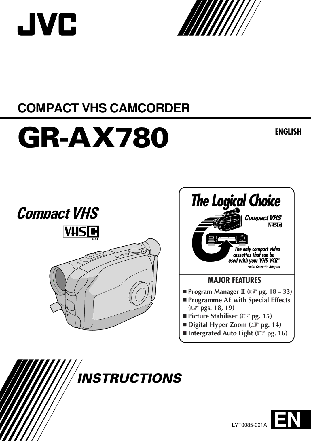 JVC LYT0085-001A manual GR-AX780 