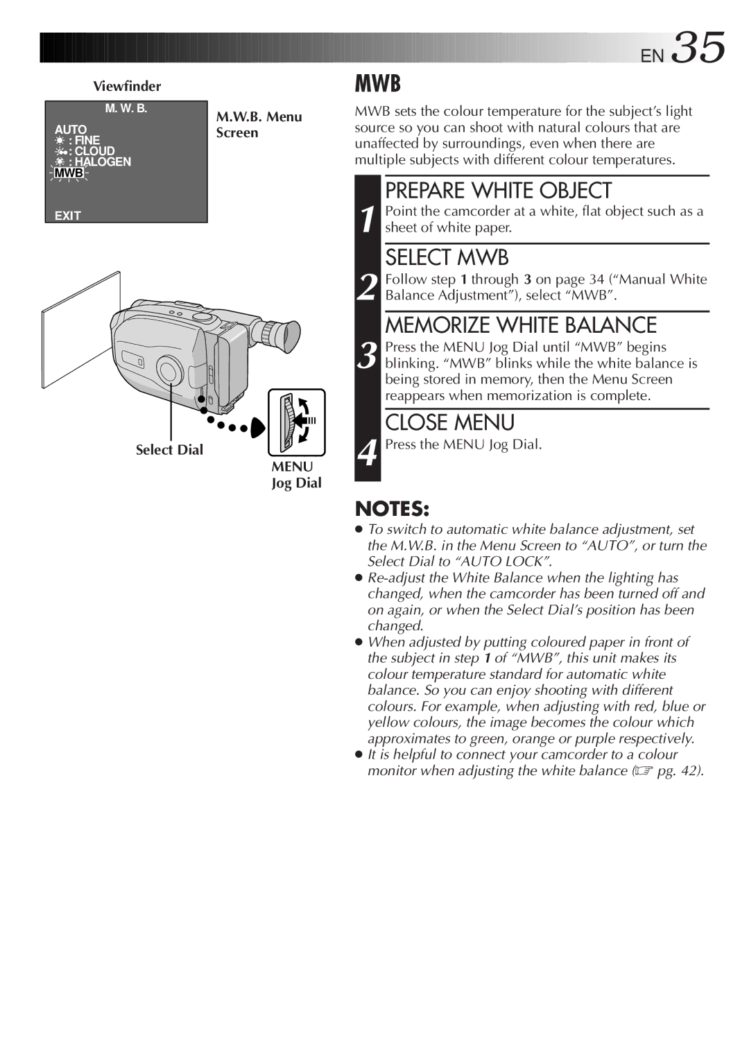 JVC LYT0087-001B manual Select Dial, Jog Dial 