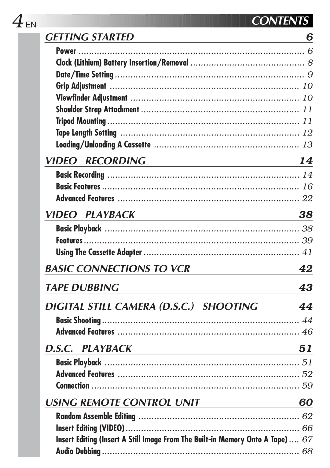 JVC LYT0087-001B manual Contents 