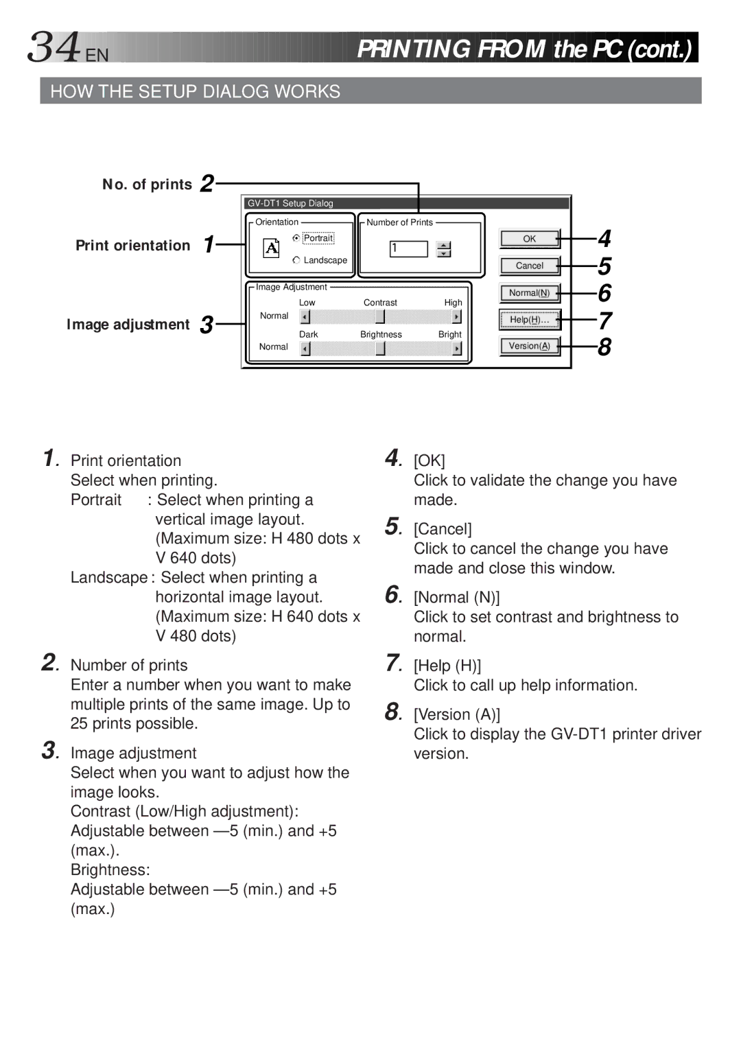 JVC GV-DT1, LYT0119-001A, 0298MNV*SW*VP manual EN PR in T ING from the PC 