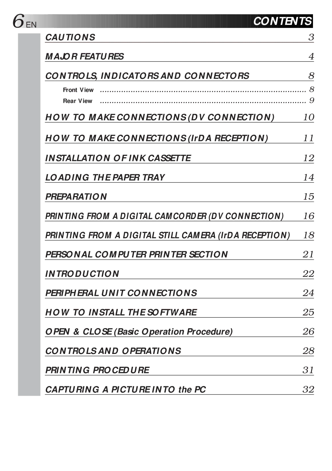 JVC 0298MNV*SW*VP, LYT0119-001A, GV-DT1 manual Contents 