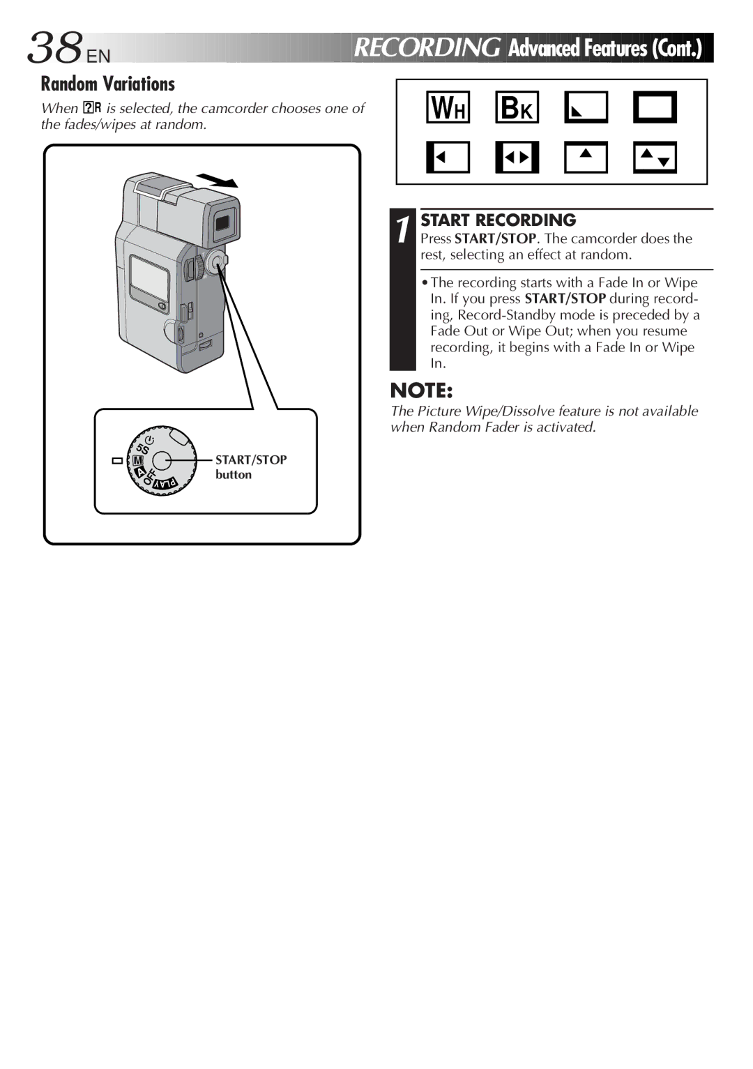 JVC LYT0152-001B manual Random Variations 