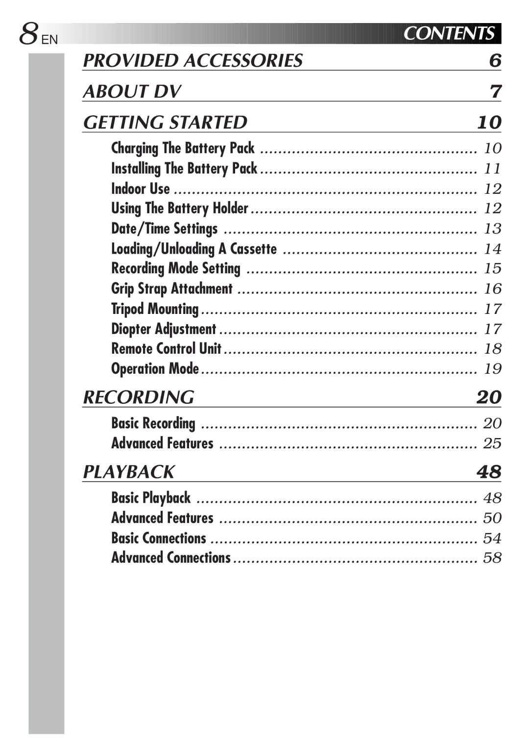 JVC LYT0152-001B manual Recording 