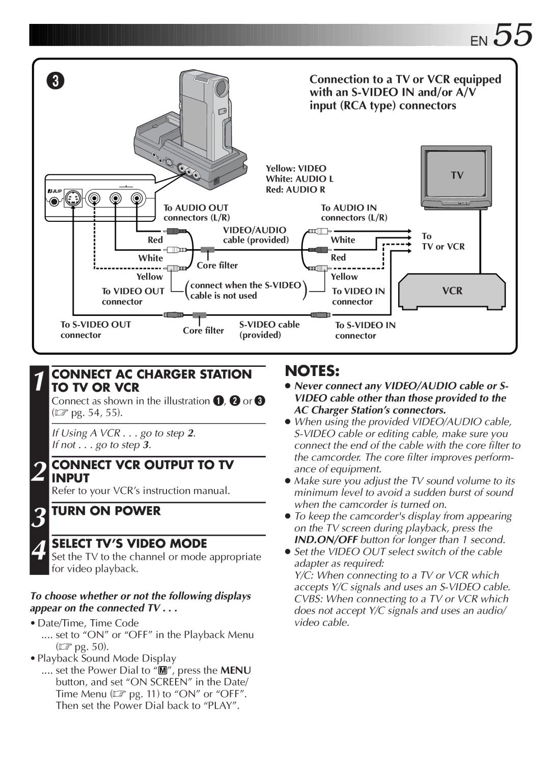 JVC LYT0192-001B manual To S-VIDEO OUT connector 