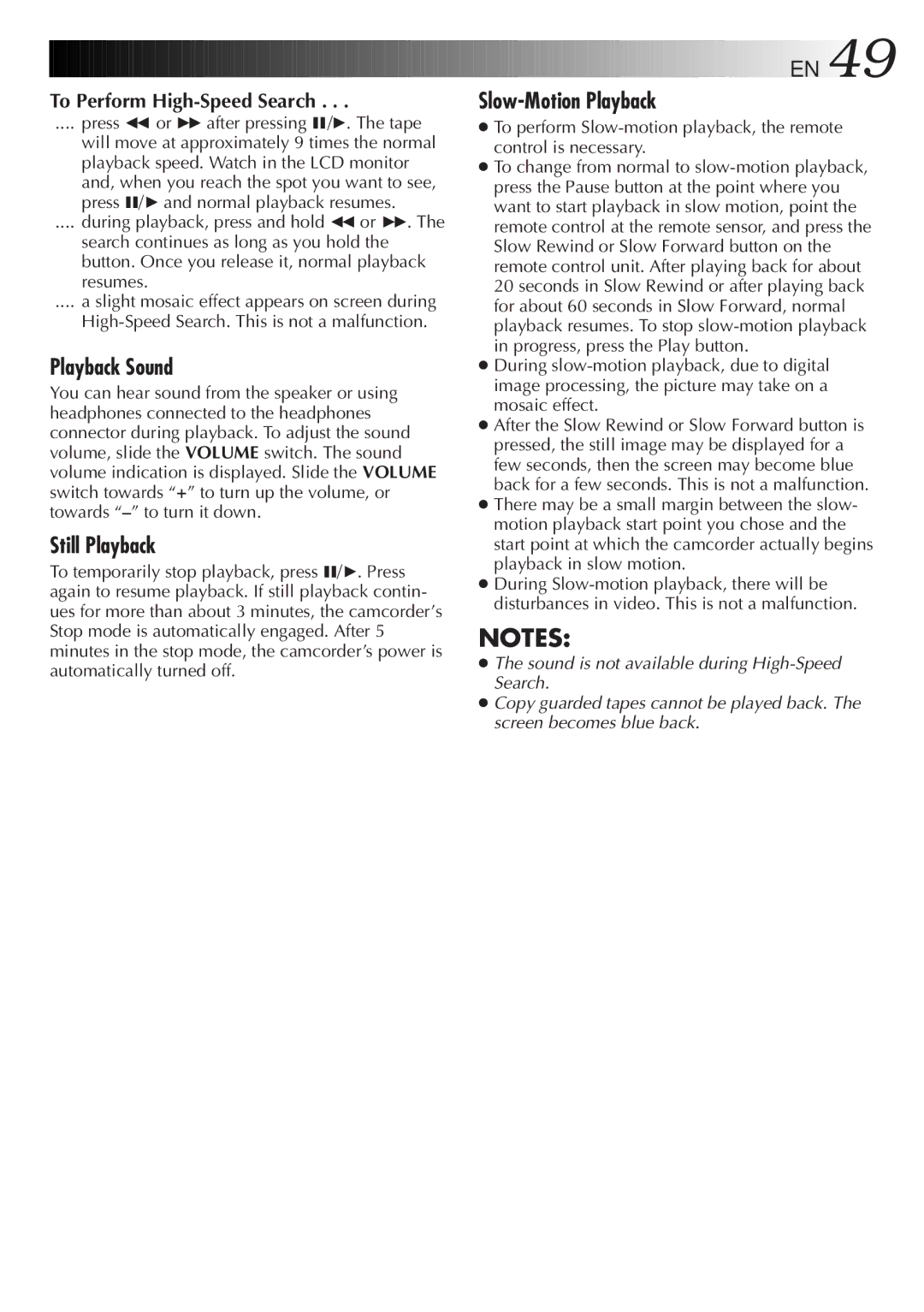 JVC LYT0201-001A manual To Perform High-Speed Search, Press 2 or 3after pressing 6/4. The tape 