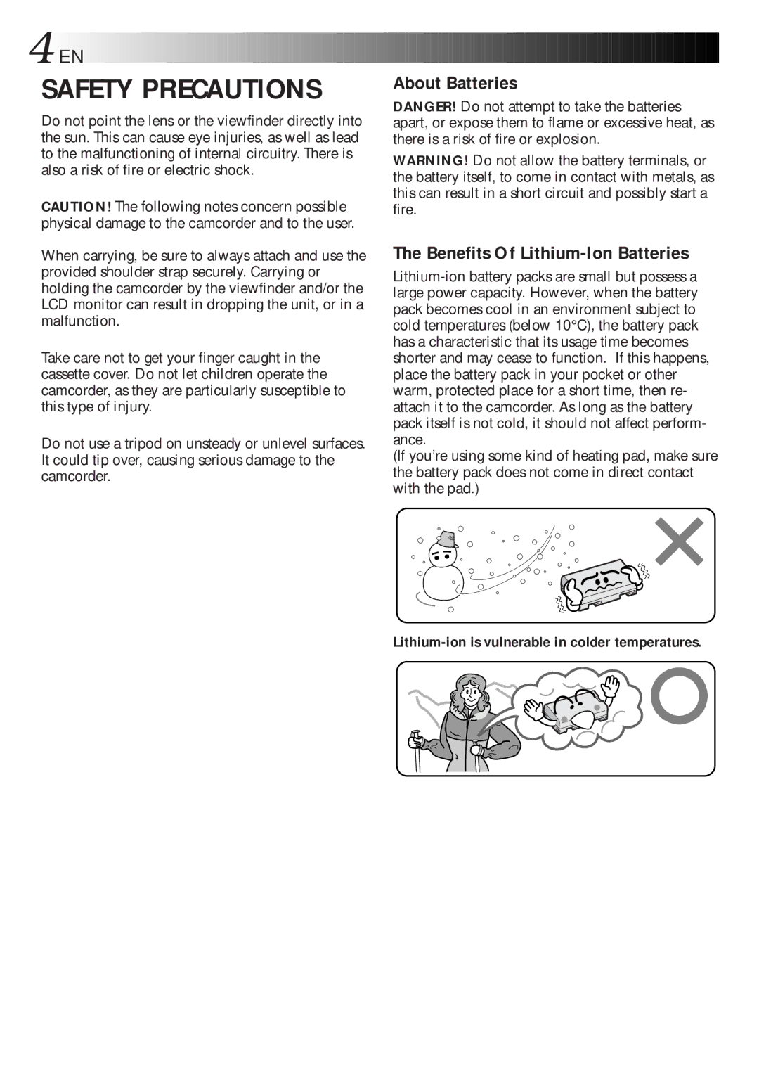 JVC LYT0216-001B specifications Safety Precautions 