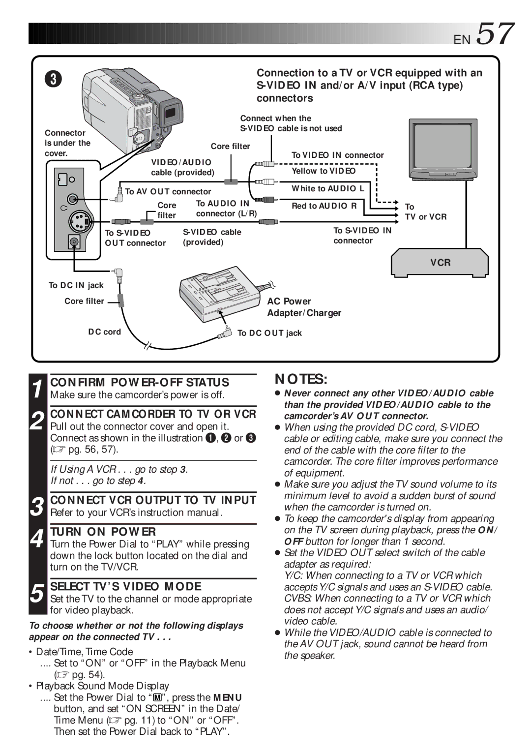 JVC LYT0216-001B specifications Turn on Power, Select TV’S Video Mode 