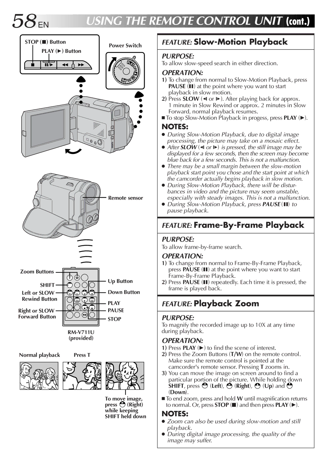 JVC LYT0291-001B manual Using the Remote Control Unit 