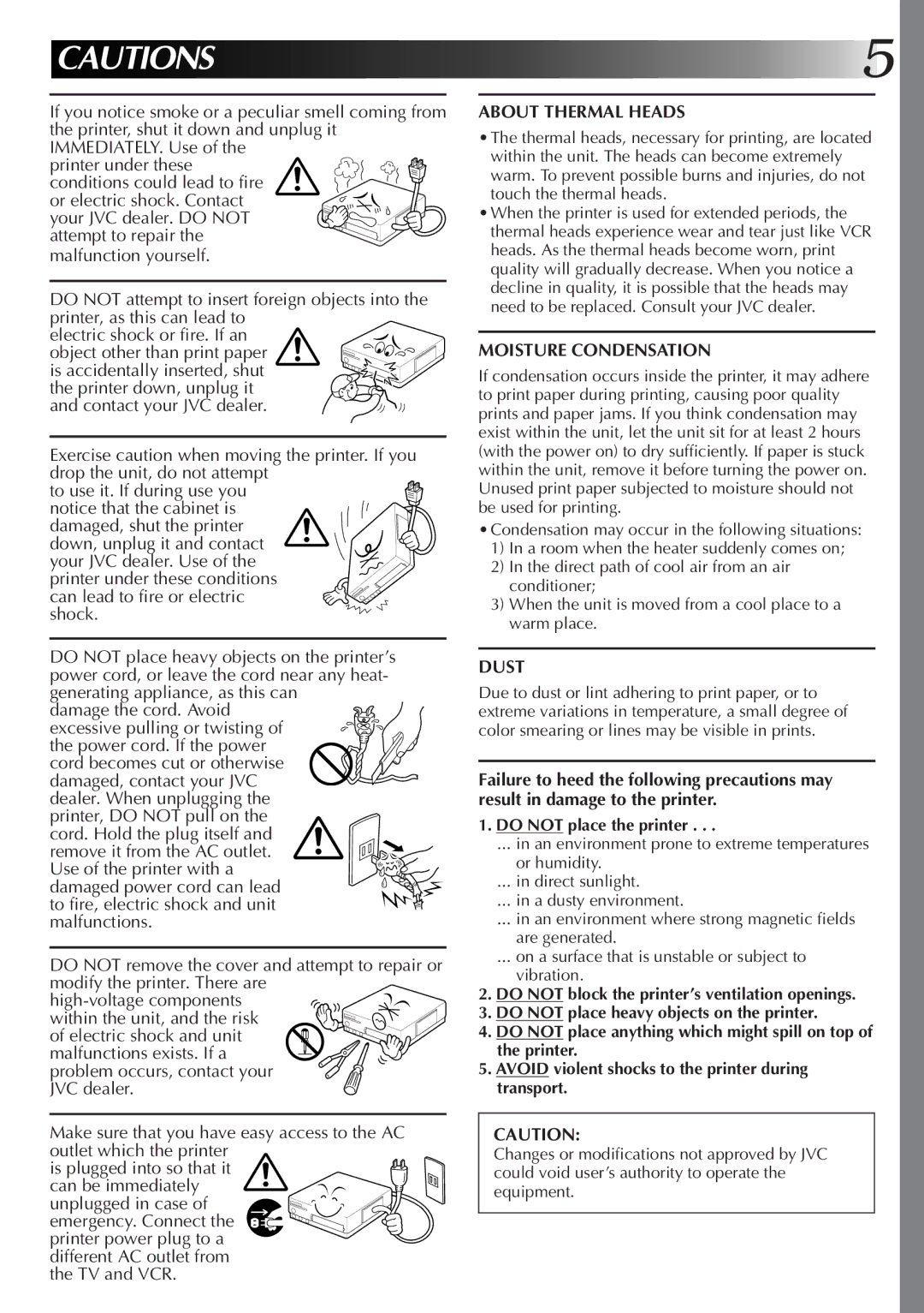 JVC 0199MNV*UN*SW, LYT0315-001A manual About Thermal Heads 