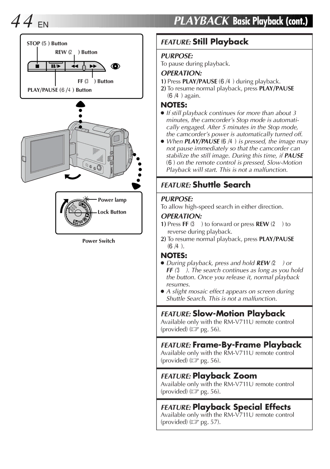 JVC LYT0329-001B manual Basic Playback 